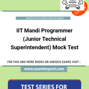 IIT Mandi Programmer (Junior Technical Superintendent) Mock Test