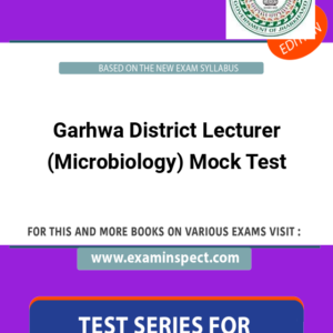 Garhwa District Lecturer (Microbiology) Mock Test