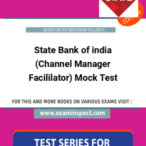 State Bank of india (Channel Manager Facililator) Mock Test