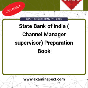 State Bank of india ( Channel Manager supervisor) Preparation Book