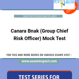 Canara Bnak (Group Chief Risk Officer) Mock Test