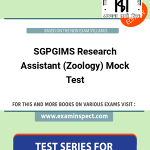 SGPGIMS Research Assistant (Zoology) Mock Test