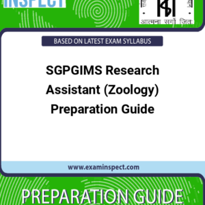 SGPGIMS Research Assistant (Zoology) Preparation Guide