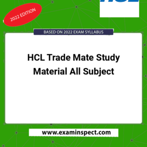 HCL Trade Mate Study Material All Subject