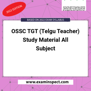 OSSC TGT (Telgu Teacher) Study Material All Subject