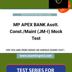 MP APEX BANK Asstt. Const./Maint (JM-I) Mock Test