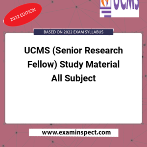 UCMS (Senior Research Fellow) Study Material All Subject