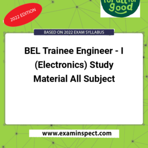 BEL Trainee Engineer - I (Electronics) Study Material All Subject
