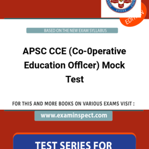 APSC CCE (Co-0perative Education Offlcer) Mock Test