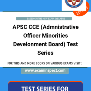 APSC CCE (Admnistrative Officer Minorities Develonment Board) Test Series