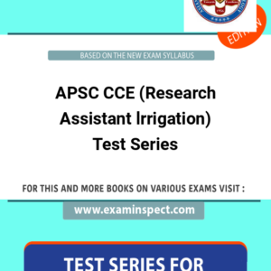 APSC CCE (Research Assistant lrrigation) Test Series