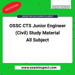 OSSC CTS Junior Engineer (Civil) Study Material All Subject