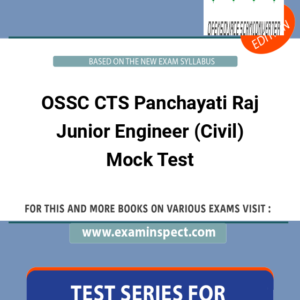 OSSC CTS Panchayati Raj Junior Engineer (Civil) Mock Test