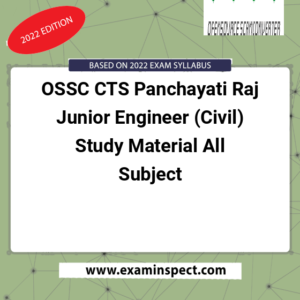 OSSC CTS Panchayati Raj Junior Engineer (Civil) Study Material All Subject