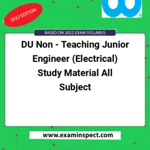 DU Non - Teaching Junior Engineer (Electrical) Study Material All Subject