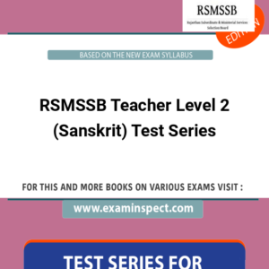 RSMSSB Teacher Level 2 (Sanskrit) Test Series