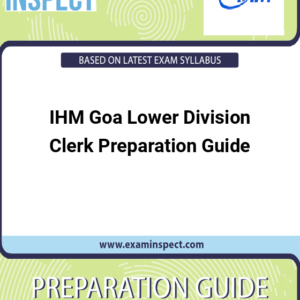 IHM Goa Lower Division Clerk Preparation Guide