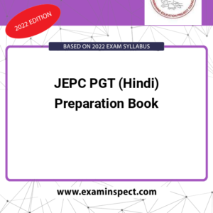JEPC PGT (Hindi) Preparation Book