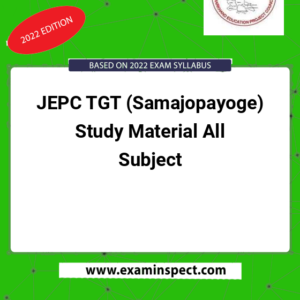 JEPC TGT (Samajopayoge) Study Material All Subject