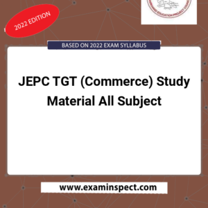 JEPC TGT (Commerce) Study Material All Subject