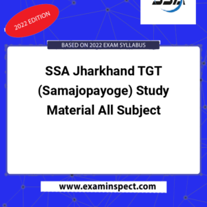 SSA Jharkhand TGT (Samajopayoge) Study Material All Subject