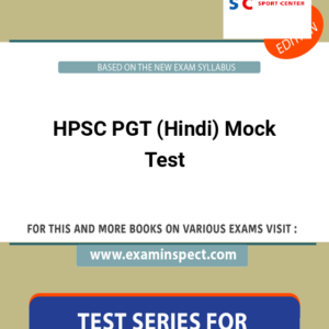 HPSC PGT (Hindi) Mock Test