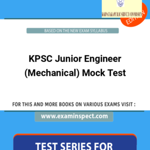 KPSC Junior Engineer (Mechanical) Mock Test