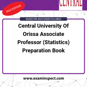 Central University Of Orissa Associate Professor (Statistics) Preparation Book