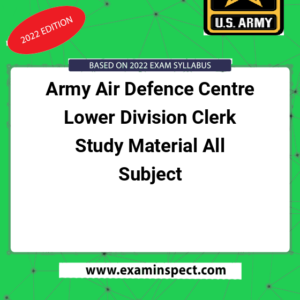 Army Air Defence Centre Lower Division Clerk Study Material All Subject