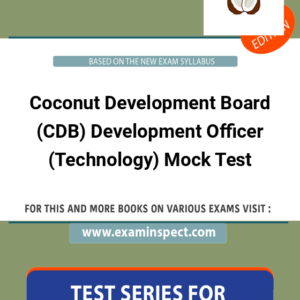 Coconut Development Board (CDB) Development Officer (Technology) Mock Test