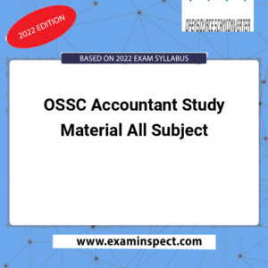 OSSC Accountant Study Material All Subject
