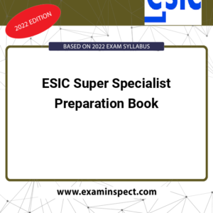 ESIC Super Specialist Preparation Book