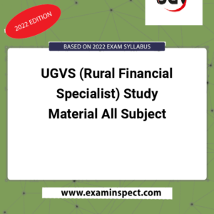 UGVS (Rural Financial Specialist) Study Material All Subject