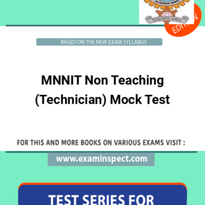 MNNIT Non Teaching (Technician) Mock Test