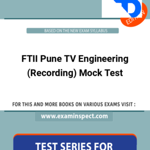 FTII Pune TV Engineering (Recording) Mock Test