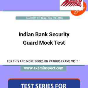 Indian Bank Security Guard Mock Test