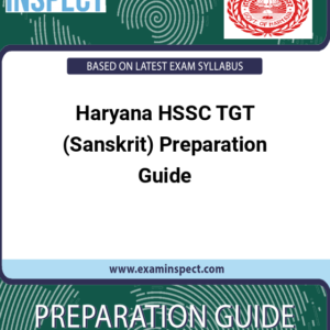 Haryana HSSC TGT (Sanskrit) Preparation Guide