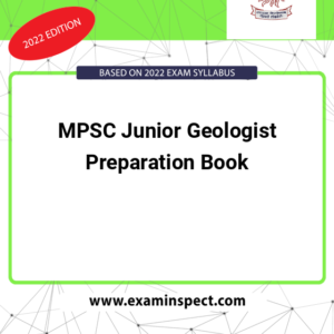MPSC Junior Geologist Preparation Book