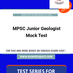 MPSC Junior Geologist Mock Test