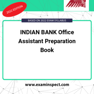 INDIAN BANK Office Assistant Preparation Book