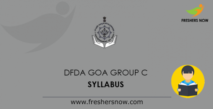 DFDA Goa Group C Syllabus