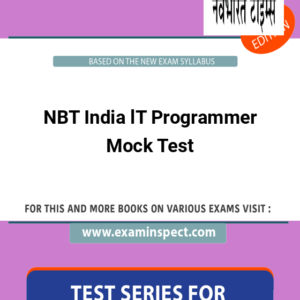 NBT India lT Programmer Mock Test
