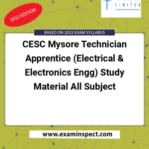 CESC Mysore Technician Apprentice (Electrical & Electronics Engg) Study Material All Subject