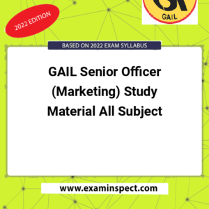 GAIL Senior Officer (Marketing) Study Material All Subject