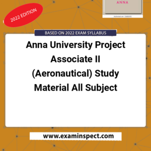 Anna University Project Associate II (Aeronautical) Study Material All Subject
