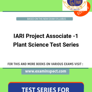 IARI Project Associate -1 Plant Science Test Series