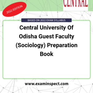 Central University Of Odisha Guest Faculty (Sociology) Preparation Book