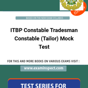 ITBP Constable Tradesman Constable (Tailor) Mock Test
