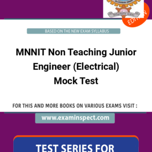 MNNIT Non Teaching Junior Engineer (Electrical) Mock Test