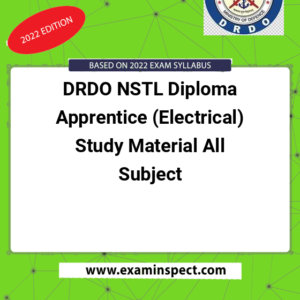 DRDO NSTL Diploma Apprentice (Electrical) Study Material All Subject